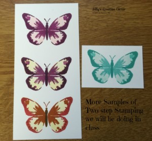 Two Step Stamping Butterflies we are doing in class.